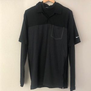 NIKE golf LAYERED SLEEVE POLO SHIRT